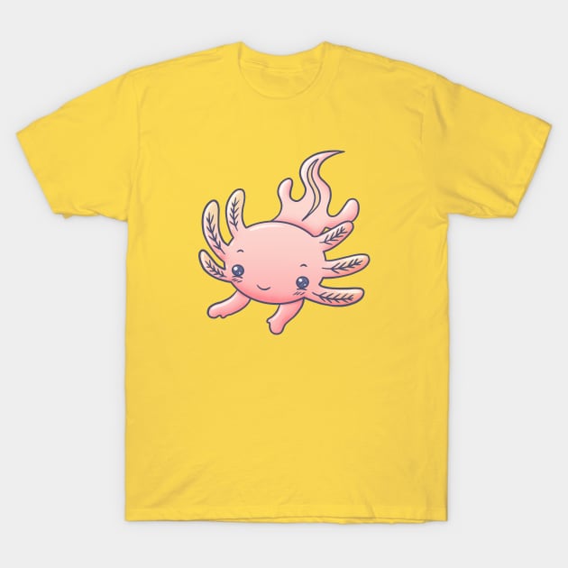 Cute Pink Axolotl for Axolotl Lover T-Shirt by Tamara Lance